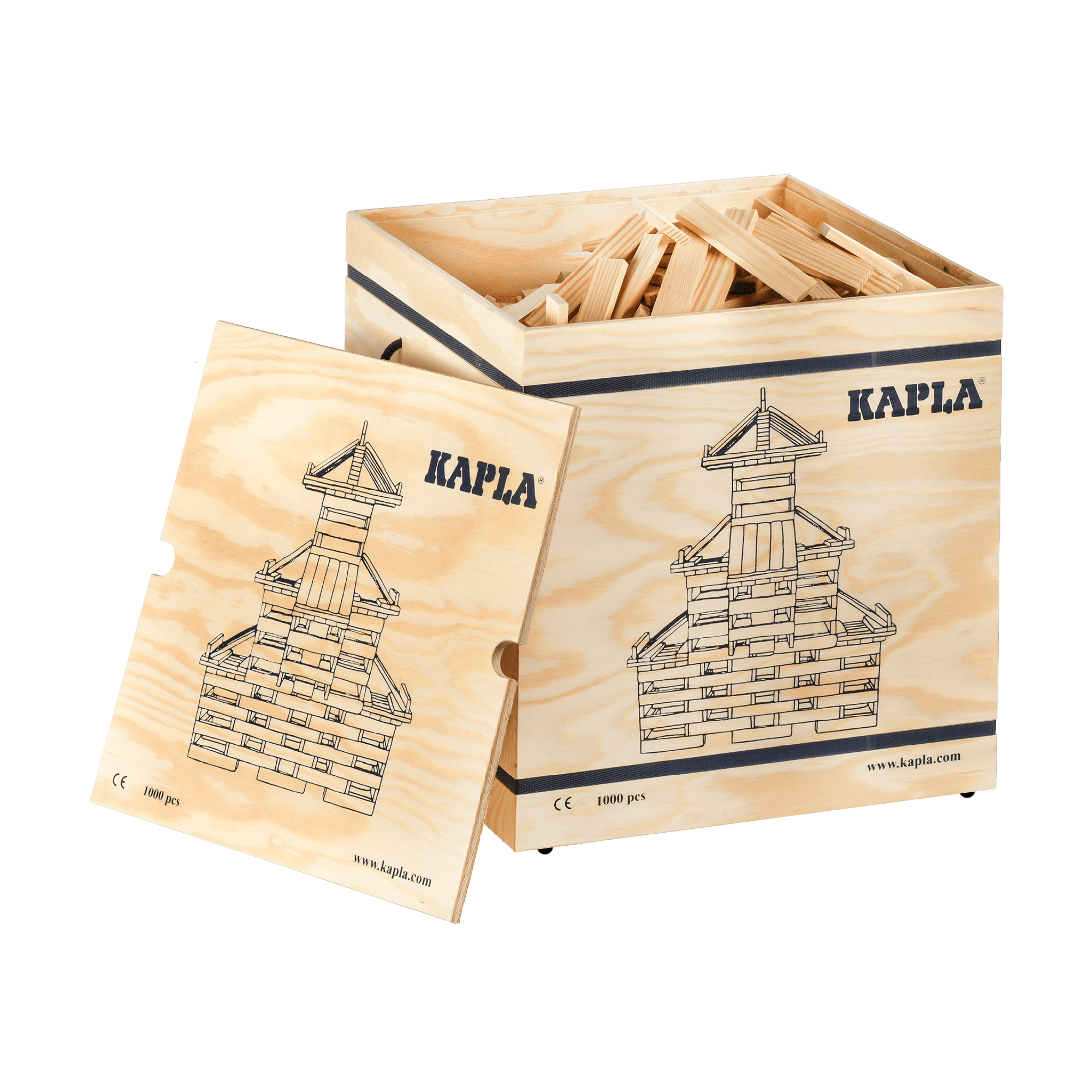 KAPLA 100 Natural Unfinished Wood Pine Blocks